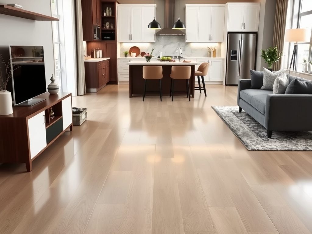 Jednolita podłoga w kuchni i salonie: jak wybrać materiał łączący estetykę z trwałością