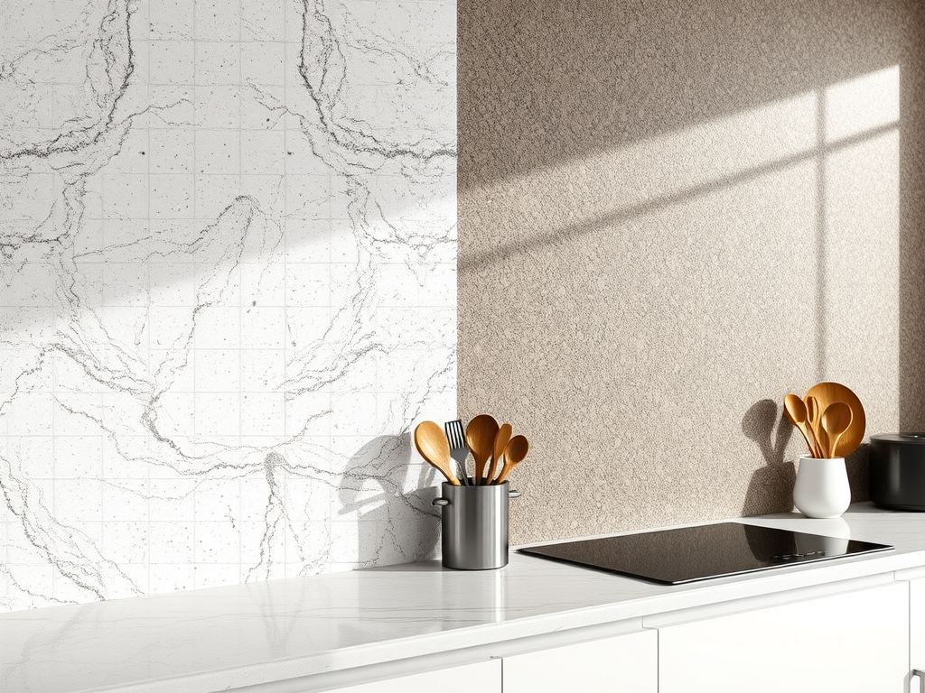 Spiek czy konglomerat na ścianę w kuchni: praktyczne porównanie i wskazówki wyboru materiału